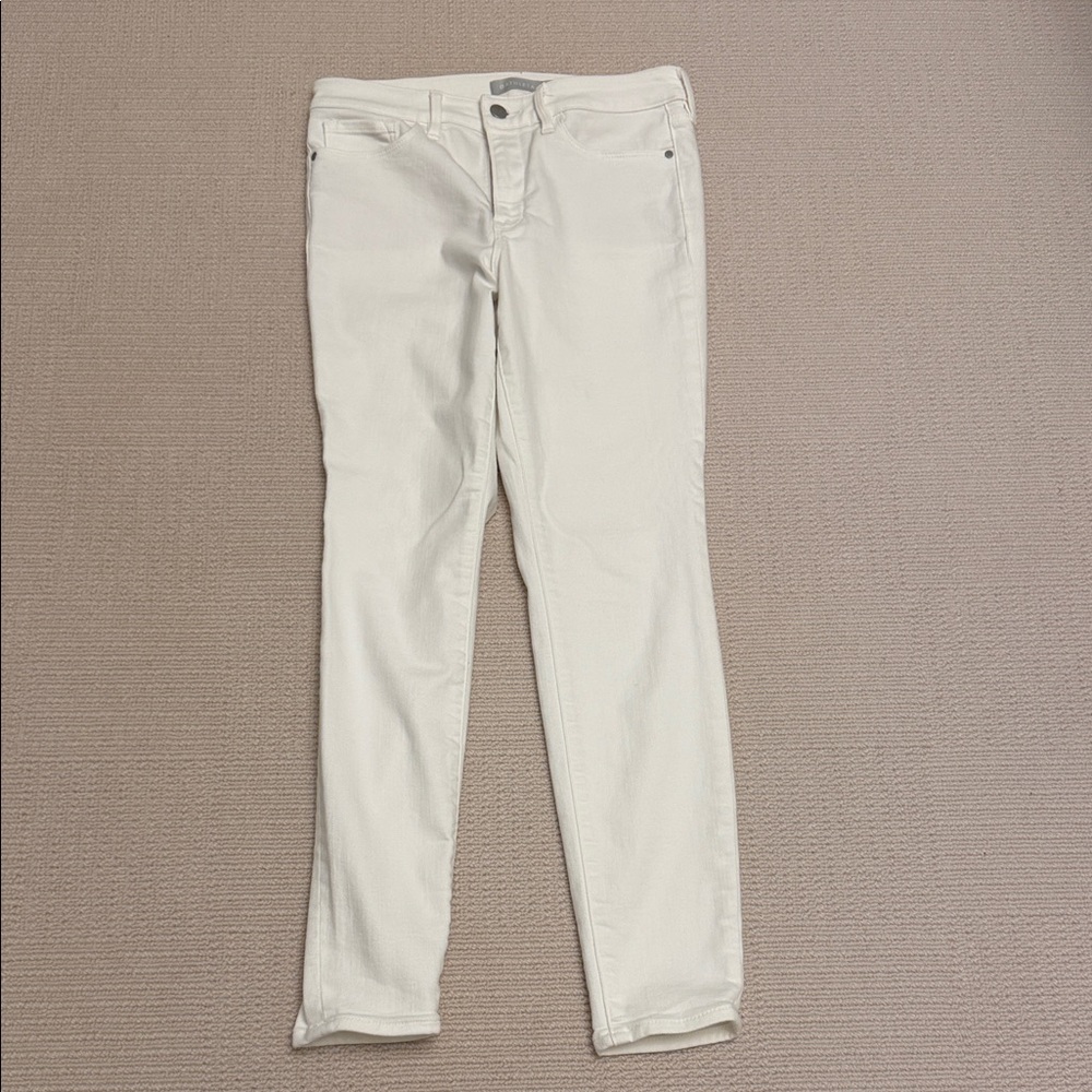 Athleta Women's Off-White Stretch Skinny Jeans Size 8